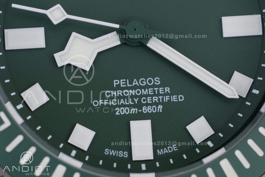 Pelagos FXD Green Ceramic Bezel Ti BRF 1:1 Best Edition Green Dial On Green Nylon Strap
