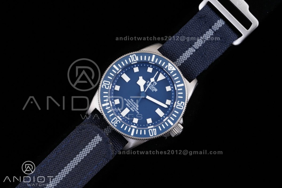 Pelagos FXD Blue Ceramic Bezel Ti BRF 1:1 Best Edition Blue Dial On Blue Nylon Strap