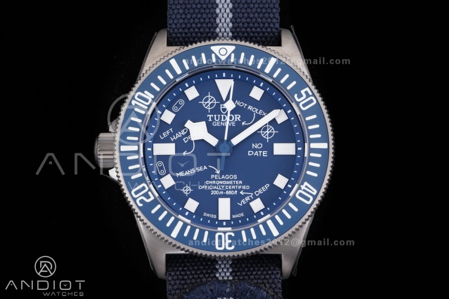 Pelagos FXD Blue Ceramic Bezel Ti BRF 1:1 Best Edition Blue Designed Dial On Blue Nylon Strap