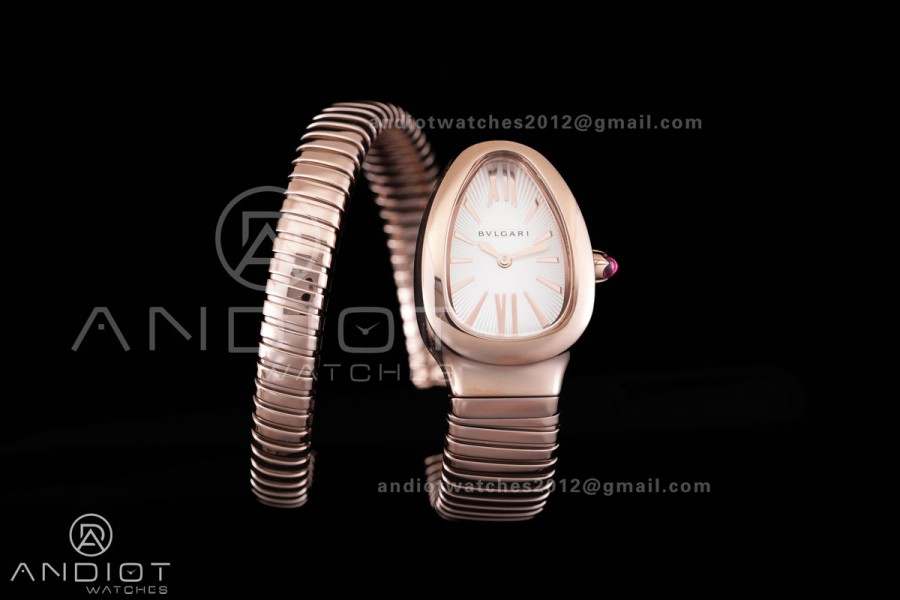 Serpenti 35mm RG BVF 1:1 Best Edition Sliver Dial on RG Bracelet Ronda Quartz