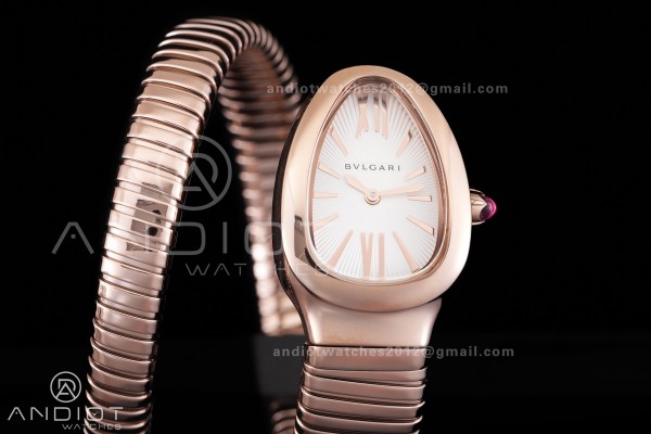 Serpenti 35mm RG BVF 1:1 Best Edition Sliver Dial on RG Bracelet Ronda Quartz