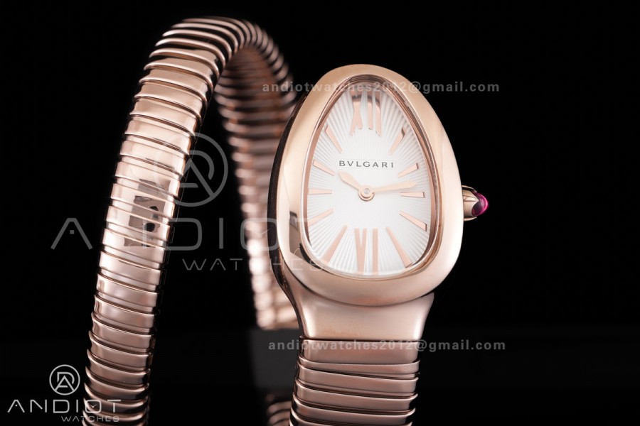 Serpenti 35mm RG BVF 1:1 Best Edition Sliver Dial on RG Bracelet Ronda Quartz