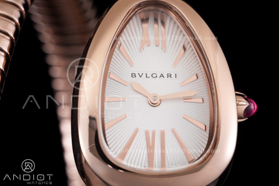 Serpenti 35mm RG BVF 1:1 Best Edition Sliver Dial on RG Bracelet Ronda Quartz