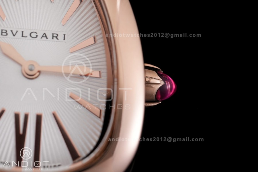 Serpenti 35mm RG BVF 1:1 Best Edition Sliver Dial on RG Bracelet Ronda Quartz