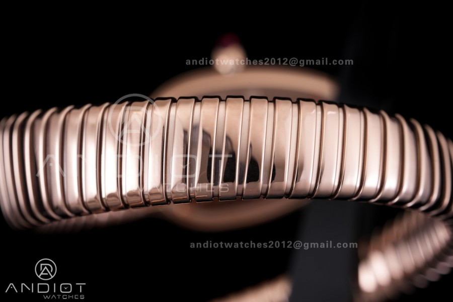 Serpenti 35mm RG BVF 1:1 Best Edition Black Dial on RG Bracelet Ronda Quartz