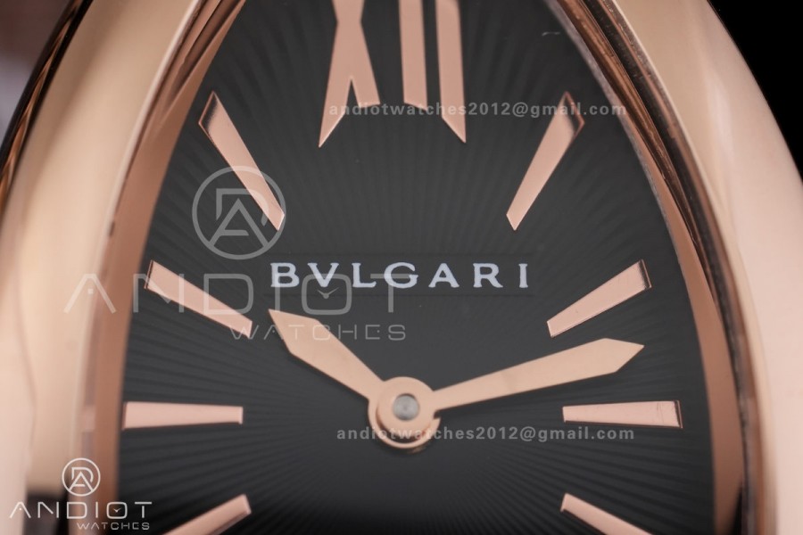 Serpenti 35mm RG BVF 1:1 Best Edition Black Dial on RG Bracelet Ronda Quartz