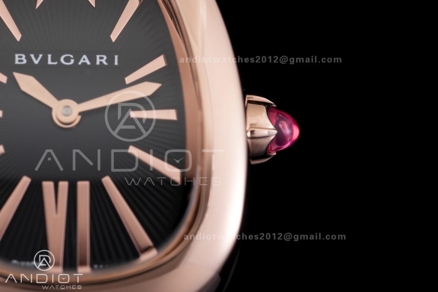 Serpenti 35mm RG BVF 1:1 Best Edition Black Dial on RG Bracelet Ronda Quartz