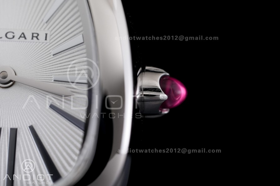 Serpenti 35mm SS BVF 1:1 Best Edition Silver Dial on SS Bracelet Ronda Quartz