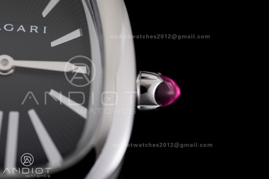 Serpenti 35mm SS BVF 1:1 Best Edition Black Dial on SS Bracelet Ronda Quartz