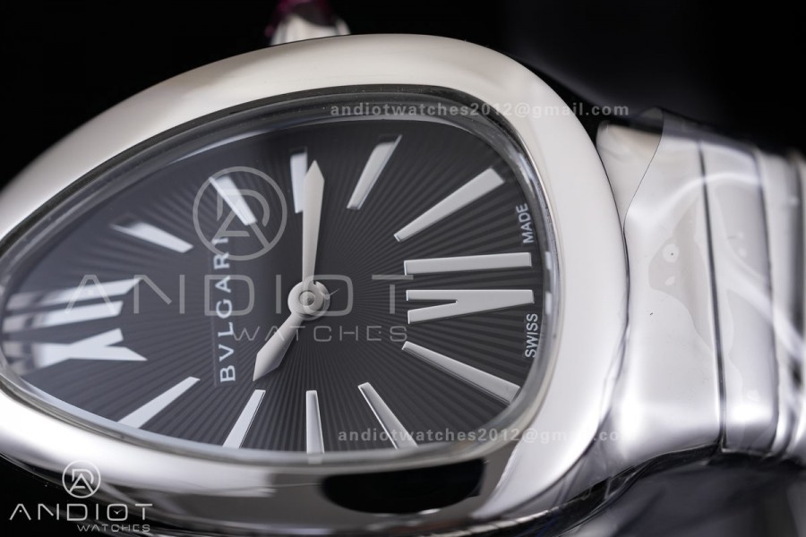 Serpenti 35mm SS BVF 1:1 Best Edition Black Dial on SS Bracelet Ronda Quartz