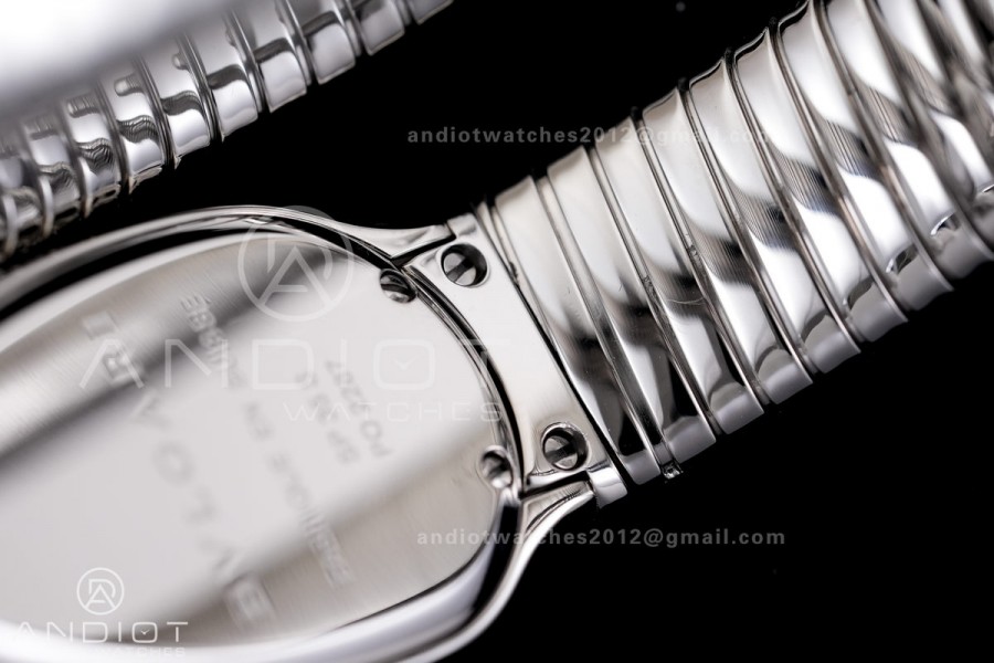 Serpenti 35mm Diamonds Bezel SS BVF 1:1 Best Edition Black Dial on SS Bracelet Ronda Quartz