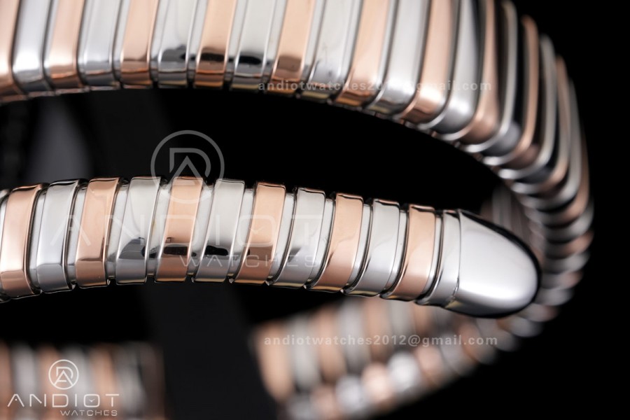 Serpenti 35mm SS/RG BVF 1:1 Best Edition Silver Dial on SS/RG Bracelet Ronda Quartz