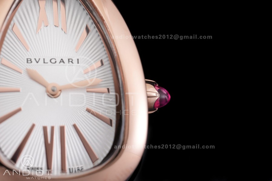 Serpenti 35mm SS/RG BVF 1:1 Best Edition Silver Dial on SS/RG Bracelet Ronda Quartz