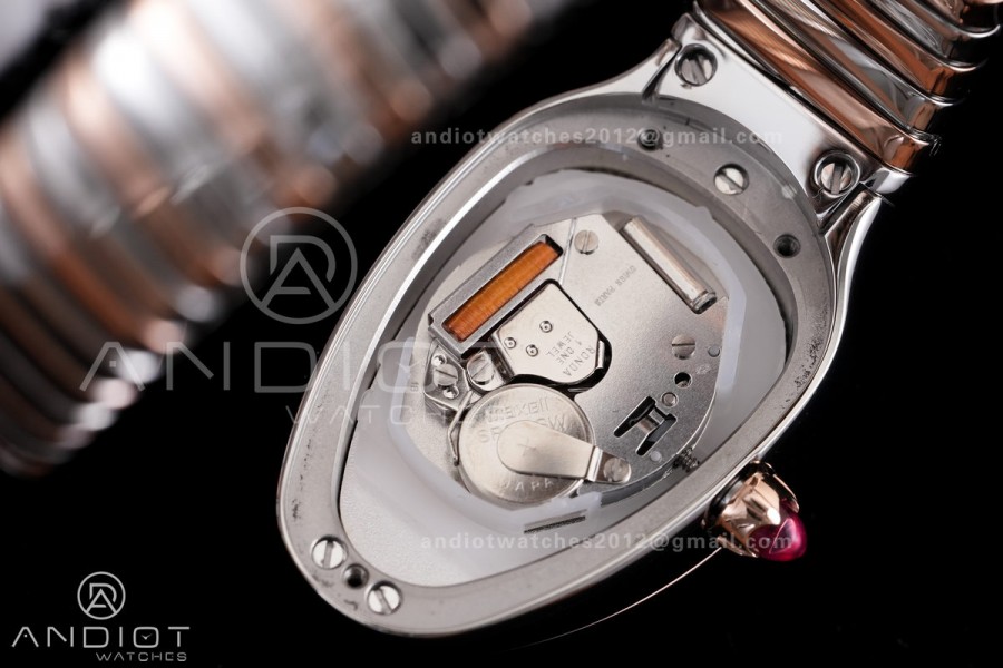 Serpenti 35mm SS/RG BVF 1:1 Best Edition Black Dial on SS/RG Bracelet Ronda Quartz