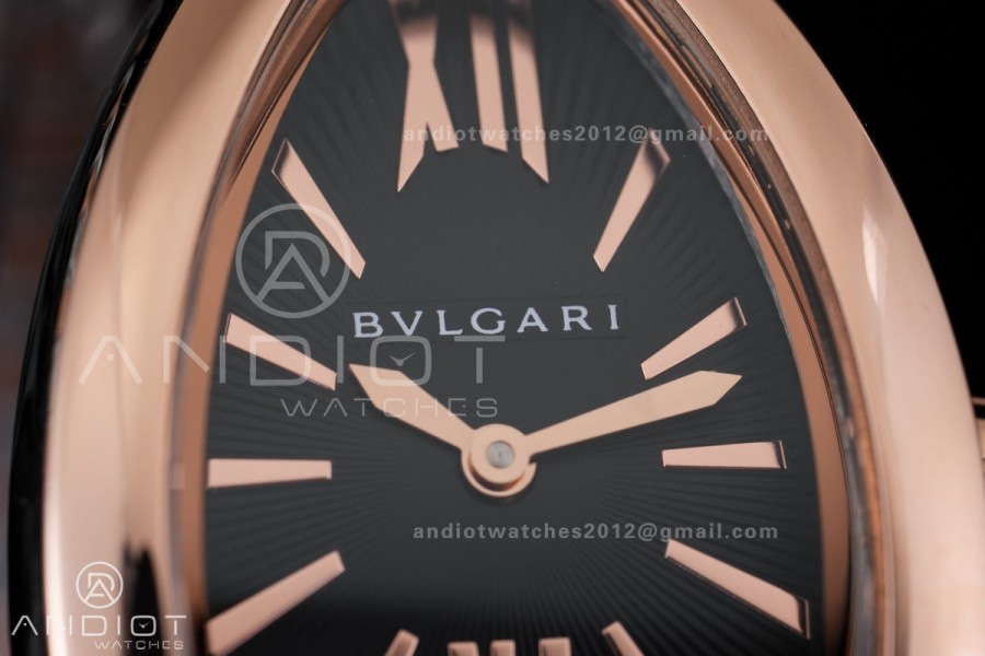 Serpenti 35mm SS/RG BVF 1:1 Best Edition Black Dial on SS/RG Bracelet Ronda Quartz