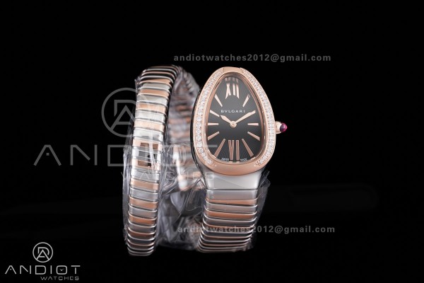 Serpenti 35mm Diamond Bezel SS/RG BVF 1:1 Best Edi...