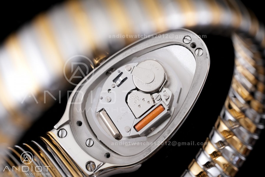 Serpenti 35mm SS/YG BVF 1:1 Best Edition Black Dial on SS/YG Bracelet Ronda Quartz