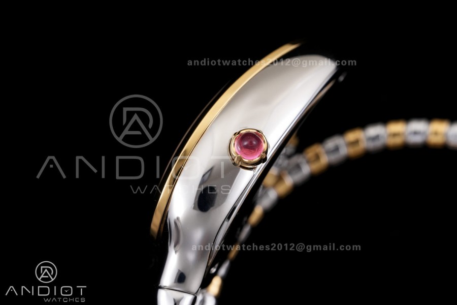 Serpenti 35mm SS/YG BVF 1:1 Best Edition Black Dial on SS/YG Bracelet Ronda Quartz