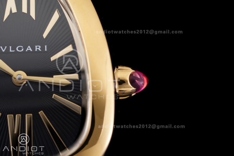 Serpenti 35mm SS/YG BVF 1:1 Best Edition Black Dial on SS/YG Bracelet Ronda Quartz