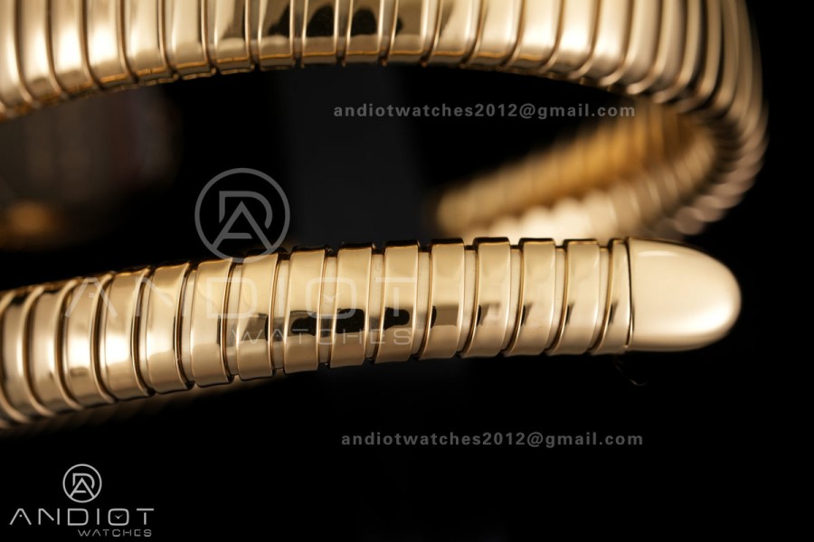 Serpenti 35mm YG BVF 1:1 Best Edition Silver Dial on YG Bracelet Ronda Quartz