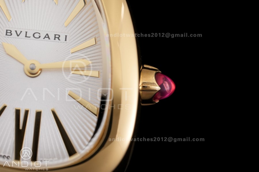 Serpenti 35mm YG BVF 1:1 Best Edition Silver Dial on YG Bracelet Ronda Quartz