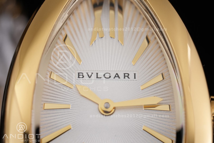 Serpenti 35mm YG BVF 1:1 Best Edition Silver Dial on YG Bracelet Ronda Quartz