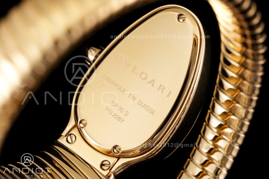 Serpenti 35mm YG BVF 1:1 Best Edition Silver Dial on YG Bracelet Ronda Quartz