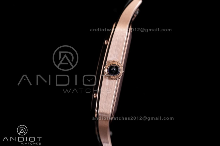 Santos Dumont 43.5mm RG F1F Best Edition Silver Dial on Gary Leather Strap Quartz