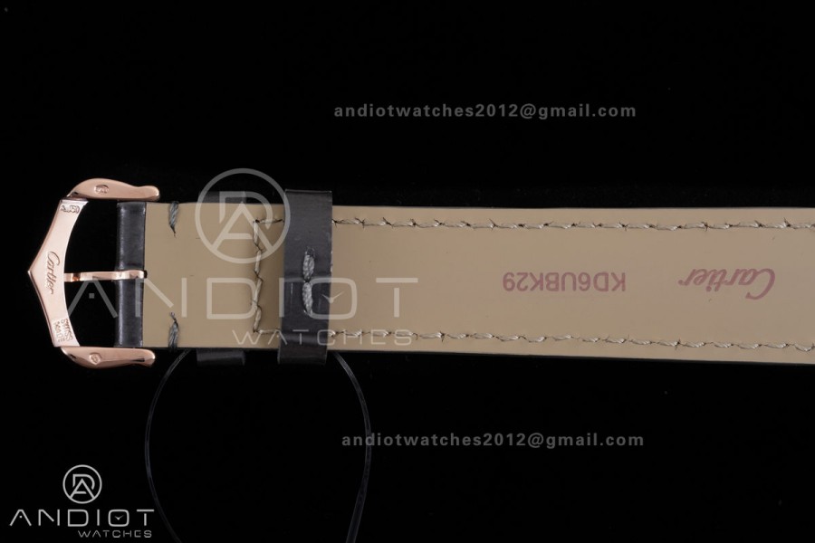 Santos Dumont 43.5mm RG F1F Best Edition Silver Dial on Gary Leather Strap Quartz