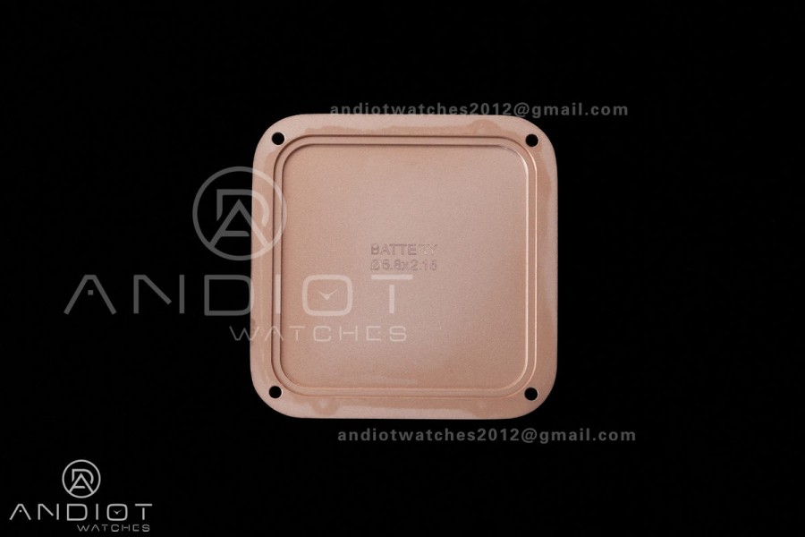 Santos Dumont 43.5mm RG F1F Best Edition Silver Dial on Gary Leather Strap Quartz