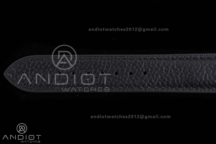 Santos Dumont 43.5mm SS F1F Best Edition Silver Dial on Black Leather Strap Quartz