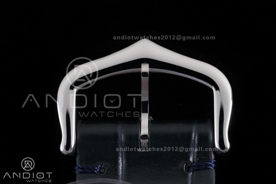 Santos Dumont 43.5mm SS F1F Best Edition Silver Dial on Blue Leather Strap Quartz