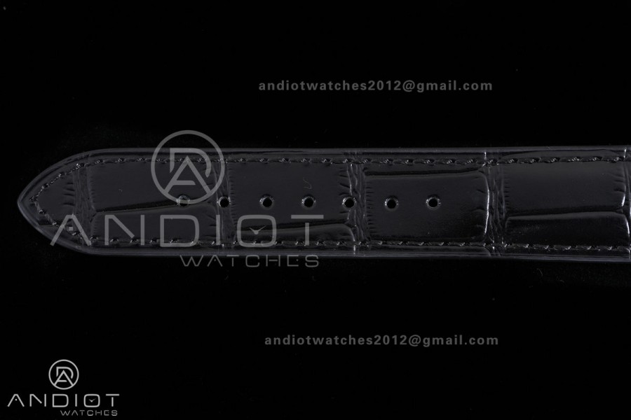 Santos Dumont 43.5mm SS/RG F1F Best Edition Silver Dial on Black Leather Strap Quartz