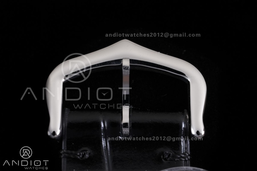 Santos Dumont 43.5mm SS/RG F1F Best Edition Silver Dial on Black Leather Strap Quartz