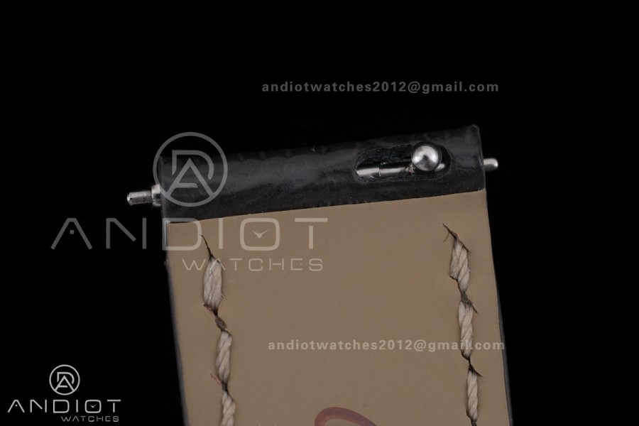 Santos Dumont 38mm RG F1F Best Edition Silver Dial on Black Leather Strap Quartz