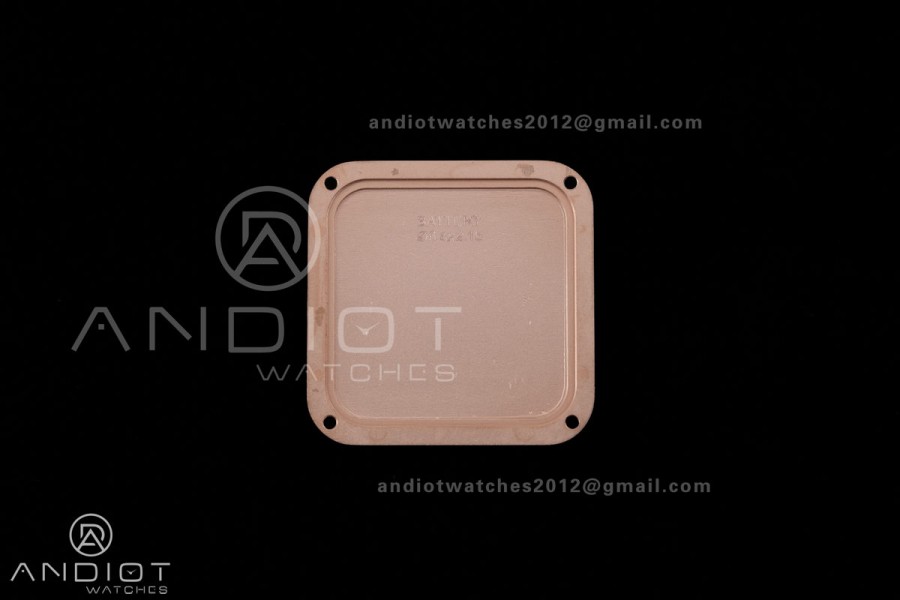 Santos Dumont 38mm RG F1F Best Edition Silver Dial on Black Leather Strap Quartz