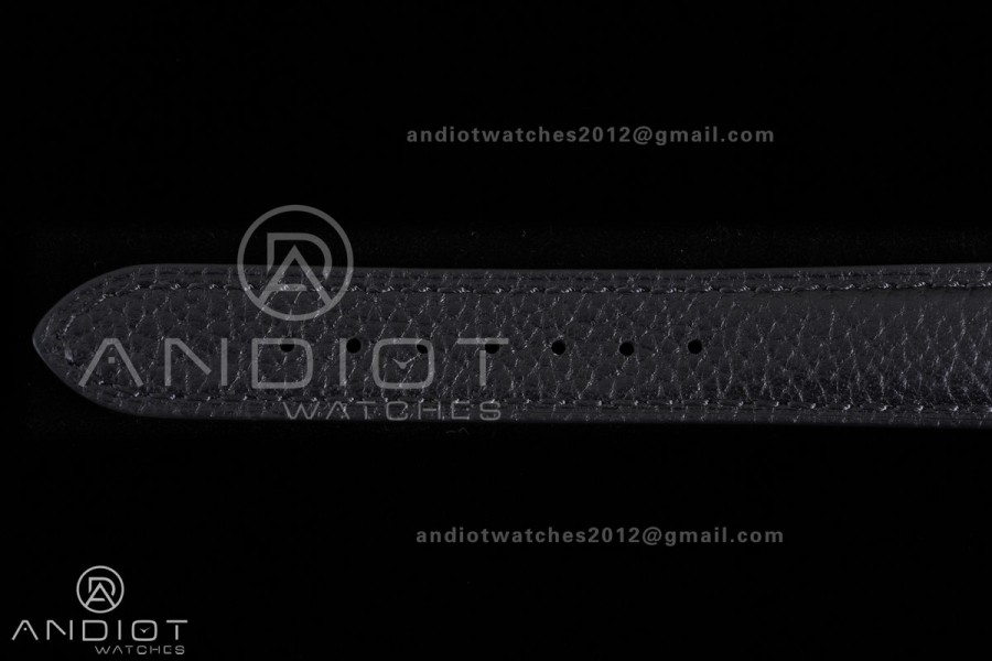 Santos Dumont 38mm SS F1F Best Edition Silver Dial on Black Leather Strap Quartz