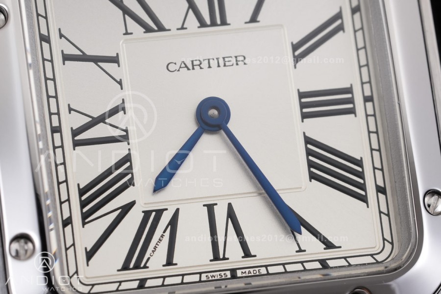 Santos Dumont 38mm SS F1F Best Edition Silver Dial on Black Leather Strap Quartz