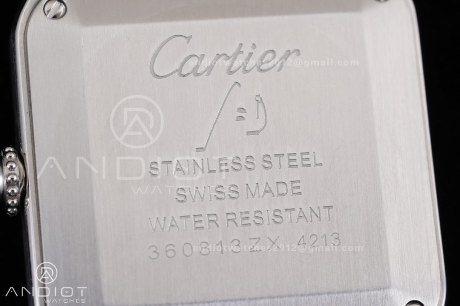 Santos Dumont 38mm SS F1F Best Edition Silver Dial on Black Leather Strap Quartz