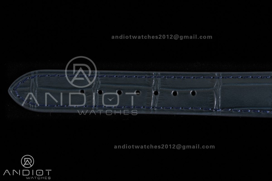 Santos Dumont 38mm SS F1F Best Edition Silver Dial on Blue Leather Strap Quartz