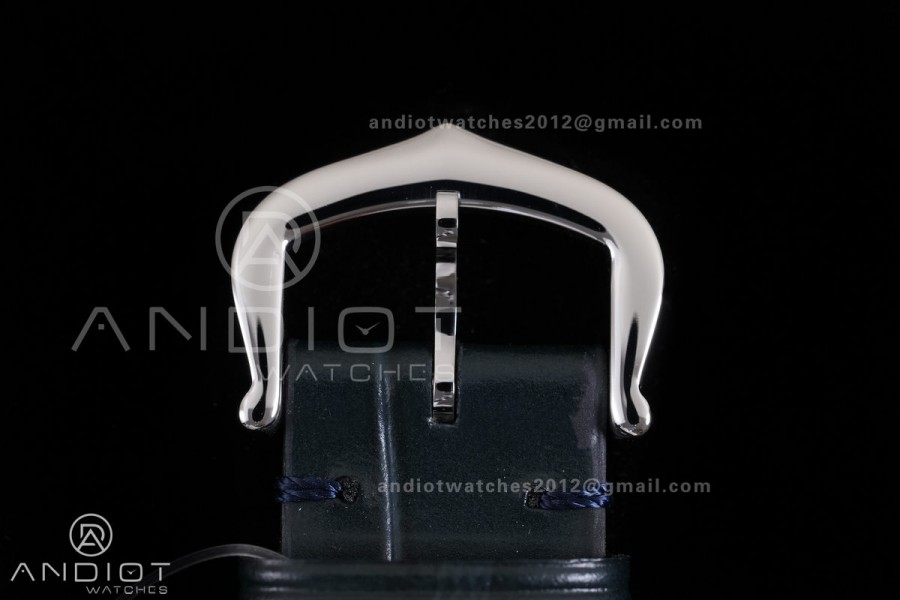 Santos Dumont 38mm SS F1F Best Edition Silver Dial on Blue Leather Strap Quartz