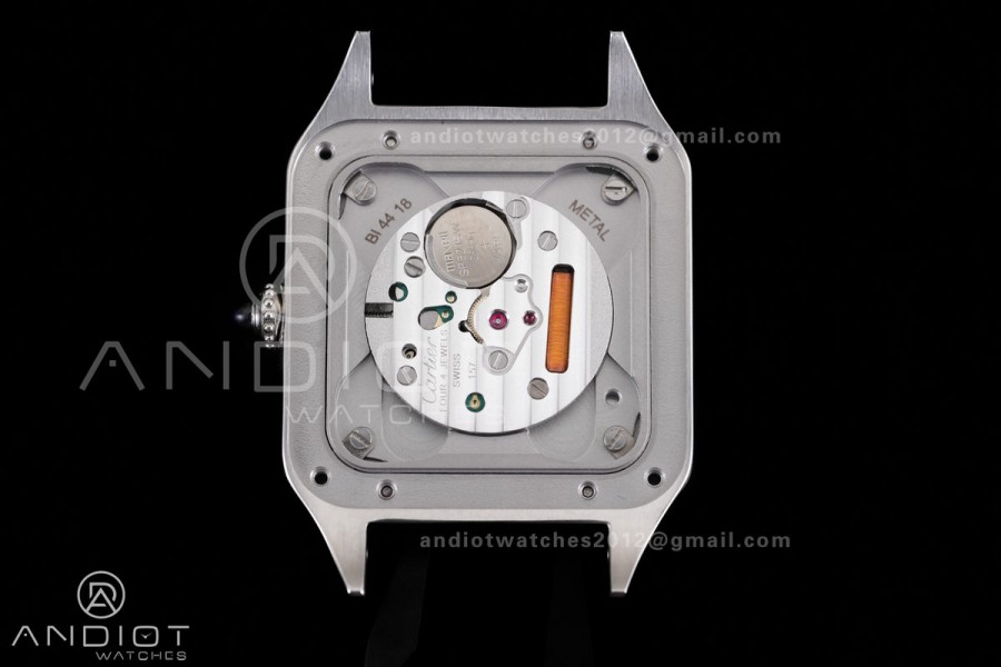 Santos Dumont 38mm SS/RG F1F Best Edition Silver Dial on Black Leather Strap Quartz