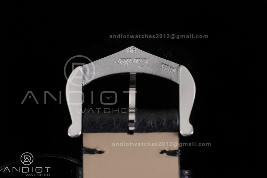 Santos Dumont 38mm SS/RG F1F Best Edition Silver Dial on Black Leather Strap Quartz