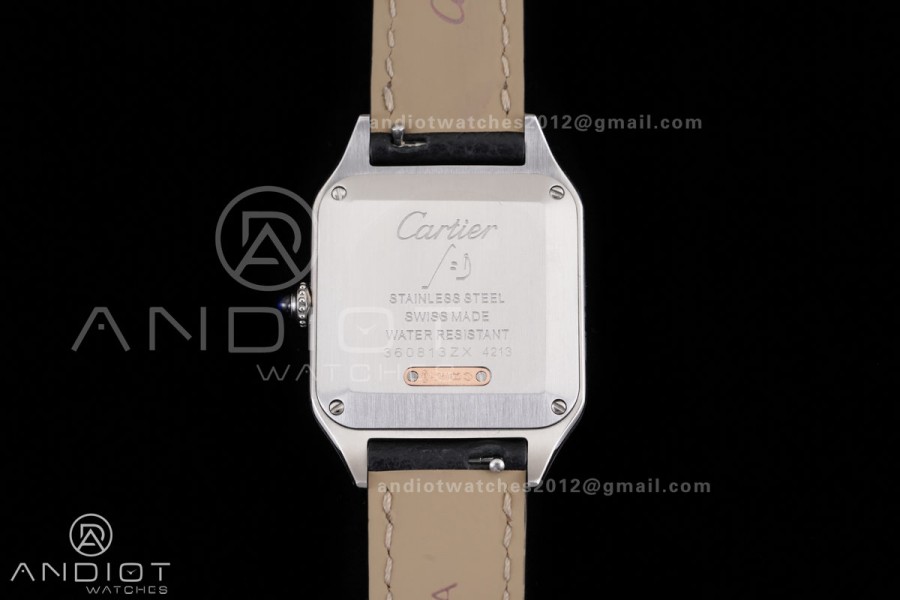 Santos Dumont 38mm SS/RG F1F Best Edition Silver Dial on Black Leather Strap Quartz