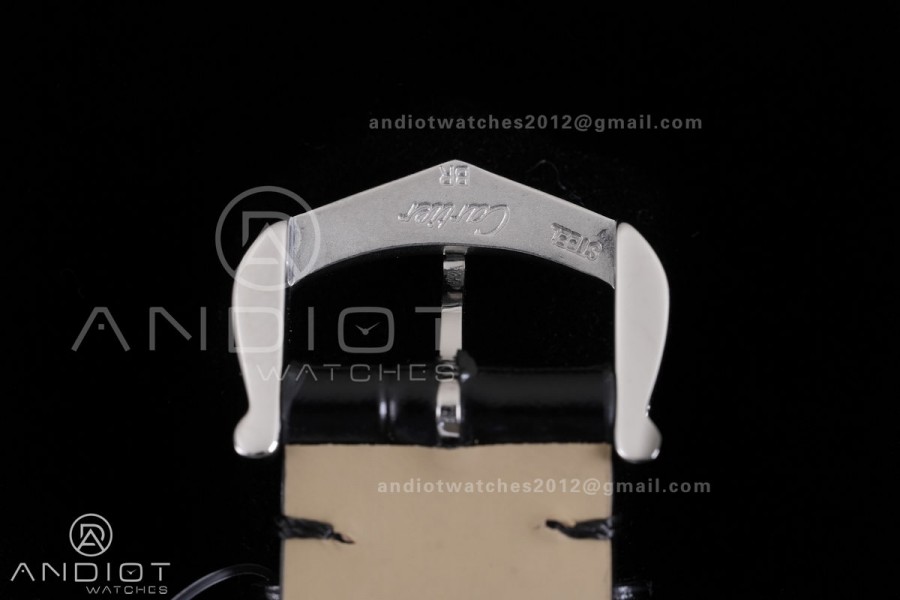 Santos Dumont 38mm SS/RG F1F Best Edition Silver Dial on Black Leather Strap Quartz