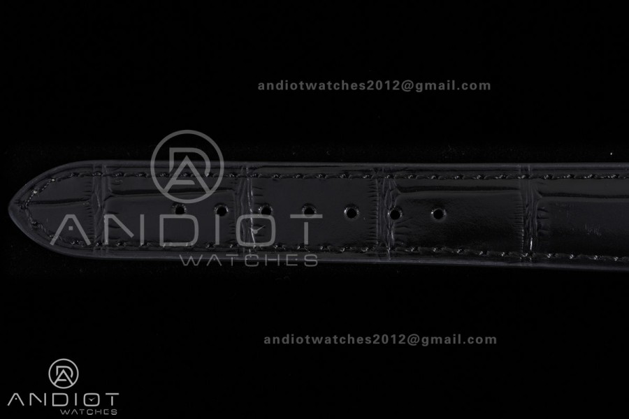 Santos Dumont 38mm SS F1F Best Edition Black Dial on Black Leather Strap Quartz