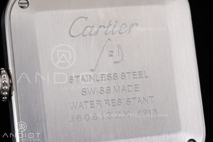 Santos Dumont 38mm SS F1F Best Edition Black Dial on Black Leather Strap Quartz