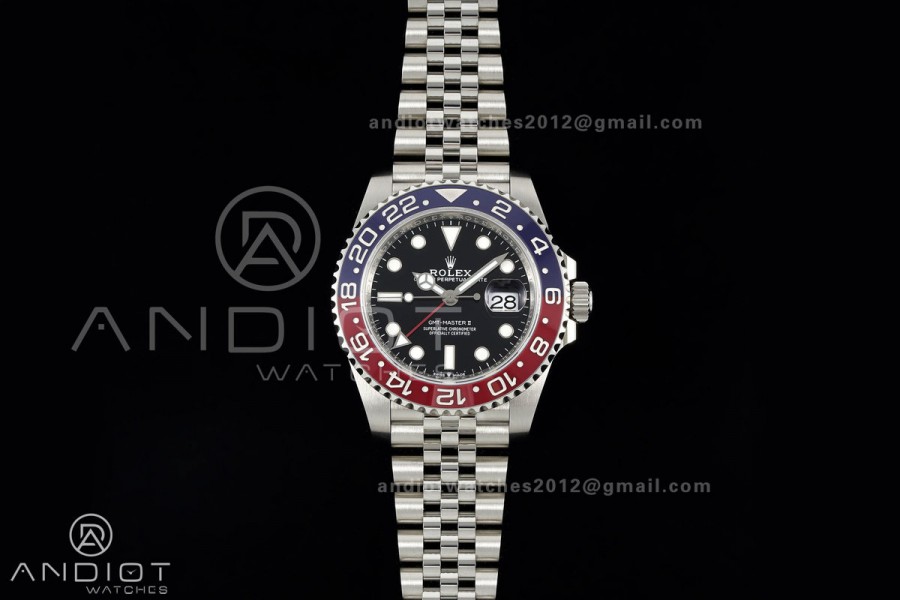 GMT-Master II 126710 BLRO 904L Steel RICH 1:1 Best Edition on Jubilee Bracelet JH3285 (Free Sprung)