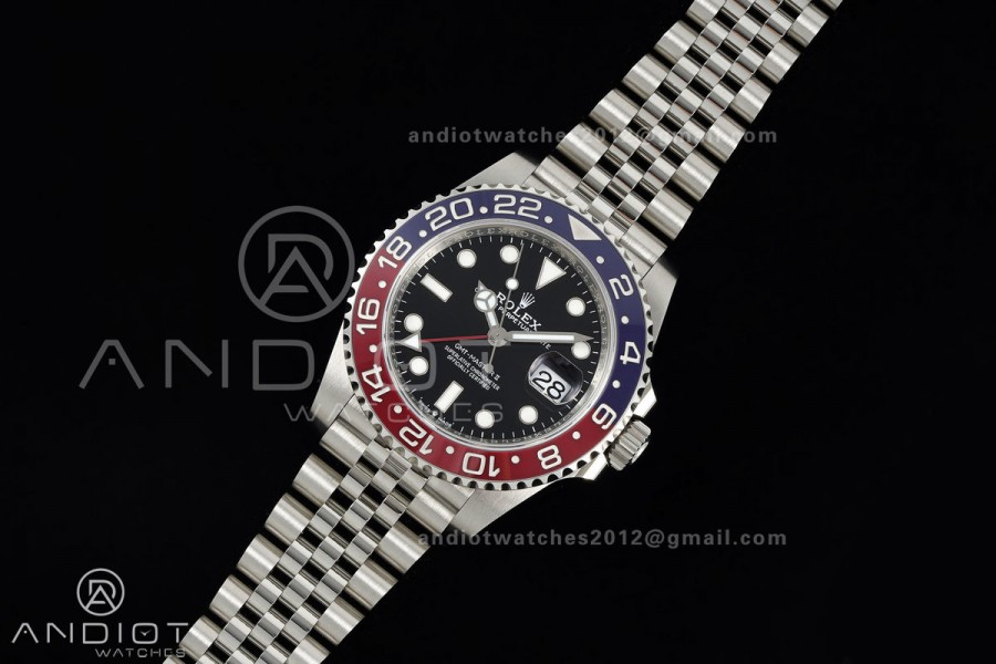 GMT-Master II 126710 BLRO 904L Steel RICH 1:1 Best Edition on Jubilee Bracelet JH3285 (Free Sprung)