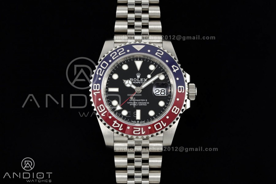 GMT-Master II 126710 BLRO 904L Steel RICH 1:1 Best Edition on Jubilee Bracelet JH3285 (Free Sprung)